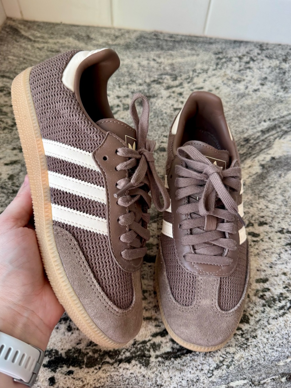Adidas Originals Samba OG "Earth Strata" Crochet / Knit. M 6/L 7.5. EUC.